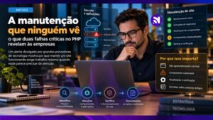 Duas vulnerabilidades críticas no PHP mobilizaram gigantes como Google, Amazon e Microsoft. Para pequenas e médias empresas, o alerta revela por que a manutenção preventiva de sites e aplicações é essencial, mesmo quando tudo parece funcionar normalmente. Entenda os riscos, as dificuldades dos sistemas antigos e a importância de definir responsabilidades pela segurança digital.